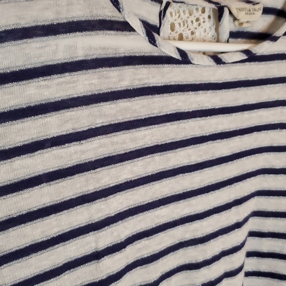 Christian Siriano horizontal striped linen top - Picture 9 of 14